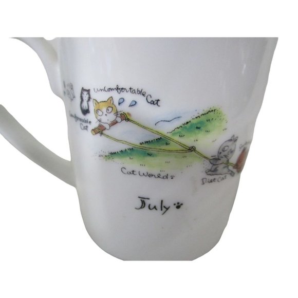 Akemi Takagi Fourteen Cats Cartoon Cat World Small Mug Japan EUC - Picture 2 of 16